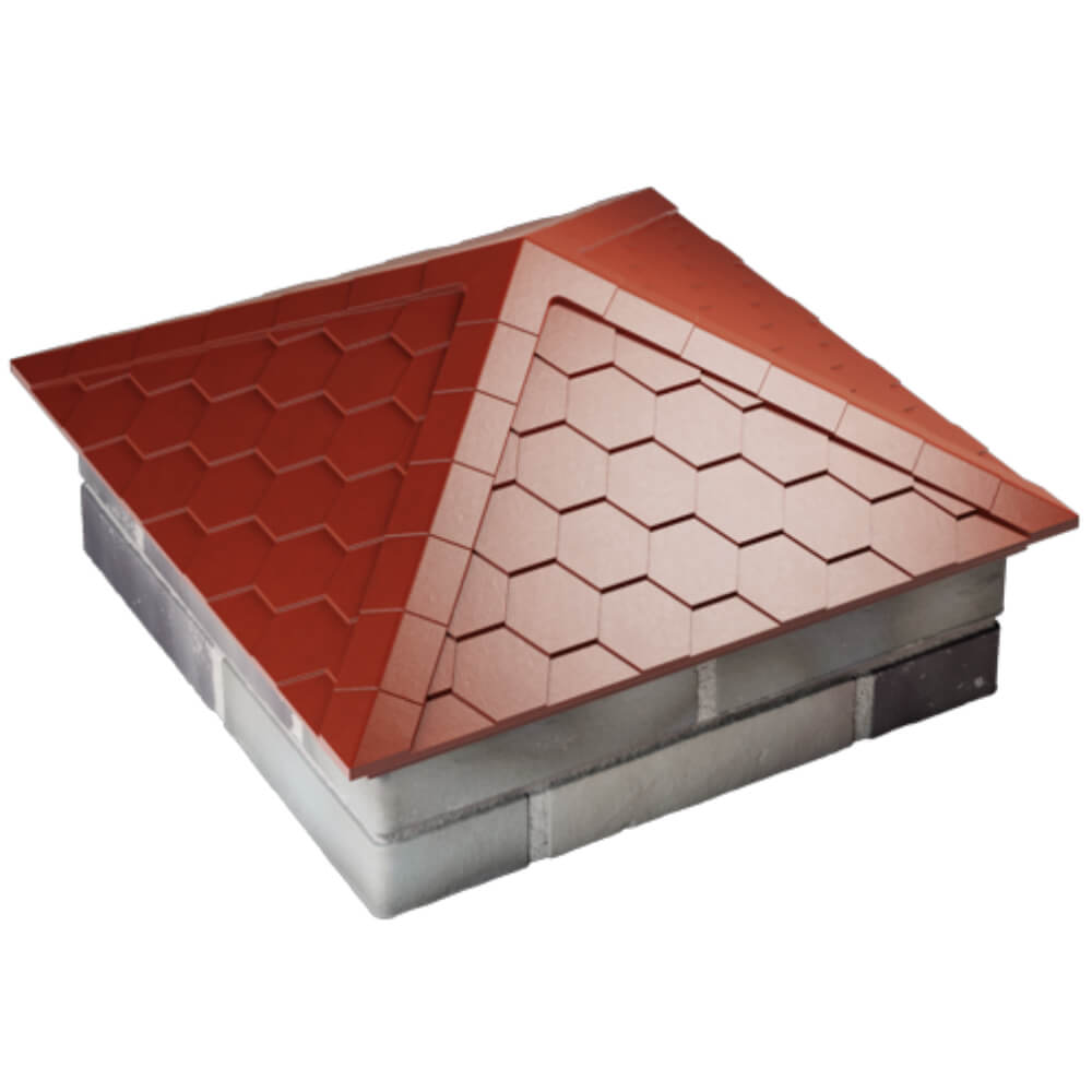 Колпак Zking Эверест Красный на столб 2х2 кирпича (535х535мм) Уссурийск фото