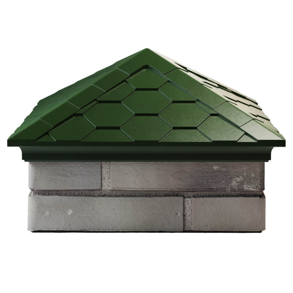 Колпак Zking Эверест Зеленый на столб 1.5х1.5 кирпича (390х390мм) Уссурийск фото